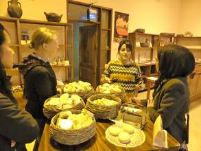 At the showroom of Canaan Fair Trade