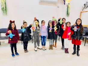 Making lanterns after reading a story