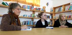 Meeting with Donna, Josie, and interpreter Ayat