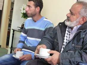 Mayor Haj Sami and Momen, youth entrepr. co-leader