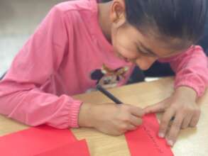 Writing an Eid message for children in Gaza