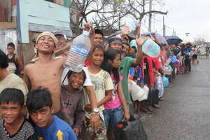 Fuel Relief Fund - people in line in Tacloban City