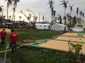 Fueling generators to provide shelter and water