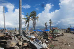 A flattened landscape in Tacloban