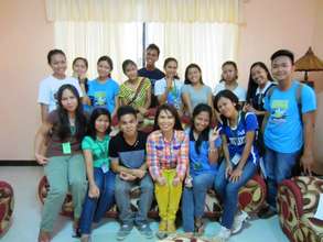 scholars with mentor Ms. Lourdes