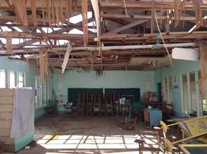 Maidang Elementary in Batad damaged by typhoon