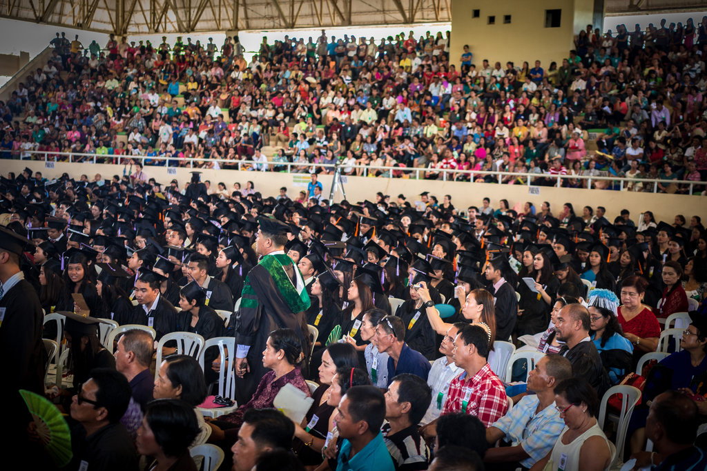 Commencement ceremony at VSU -- overcoming typhoon