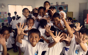 San Roque Students after hygiene training