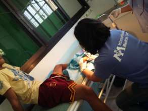 Medical care in typhoon-affected areas