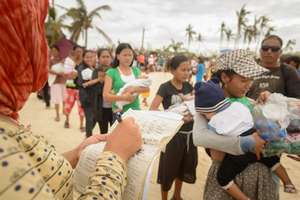 Sara oversees Mercy Corps' distribution