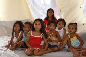 A child friendly space in Rizol school, Tacloban.