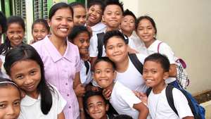 A school supported by UNICEF after Typhoon Haiyan