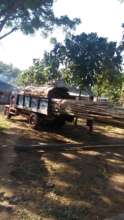Training House building materials being delivered