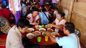 We share a meal, as family and community.