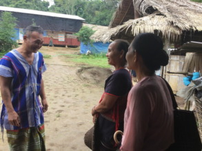 Client (left) is reunited with his family.