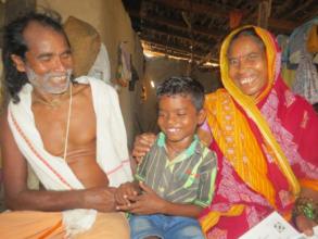 Child is living happily in the family