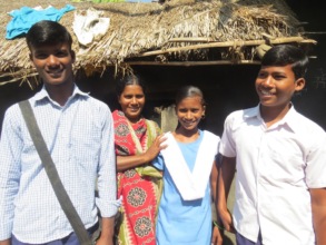 Child living happily with the family