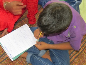 Child is reading