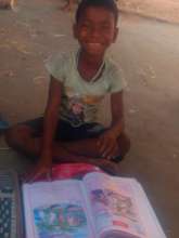 Child is reading