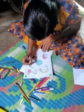 Children are engaged in drawing
