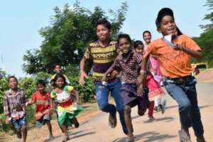children are enjoying the camp