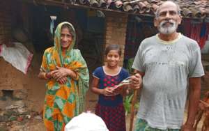 Family is provided with food ration & learning kit