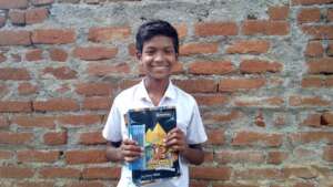 Happy child with kit