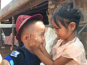 Children playing at Koung Jor refugee camp