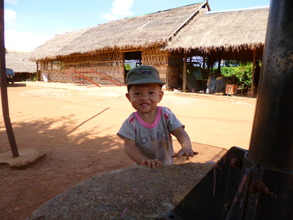 One of the younger residents of the camp