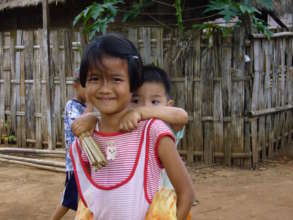 Some of the younger residents of the camp