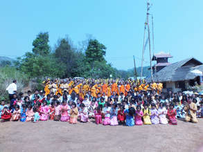 Koung Jor's students and local monks