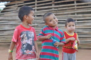 A few of the younger children at the camp