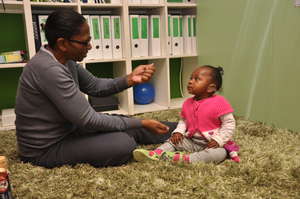 Naledi and Granny playing