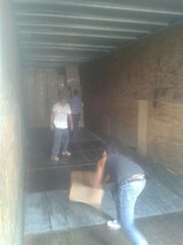 Unloading the container in Panama