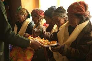Losar celebrated with a tea for village elders