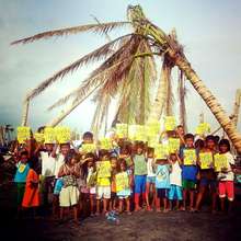 The books with kids from Tacloban, Leyte