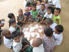 Kindergarten class with new materials