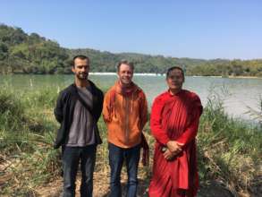 Design team with monk from Eastern Shan State