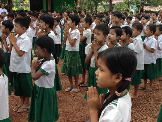 Morning at the monastic school