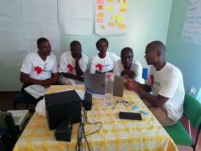 One of our volunteer doctors teaching some CHWs