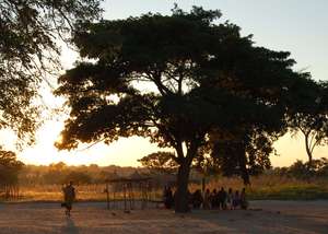Patients arriving at dawn for clinics