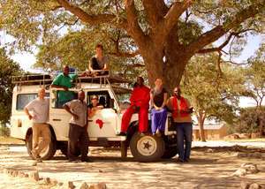 The team of volunteers out in the field.