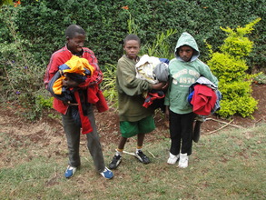 Donated clothes and shoes to needy families