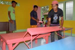 We've been repairing a daycare in rural Leyte