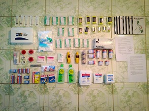 First aid supplies were also provided
