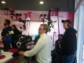 Crew on Jessica's set