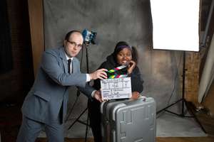 Jessica with director Paul
