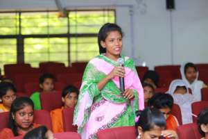 Spreeha Future Leader, Afrin posing a question