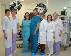 Operative team after fetoscopy