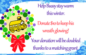 Keep Bussy warm this winter! Let's raise $5000!